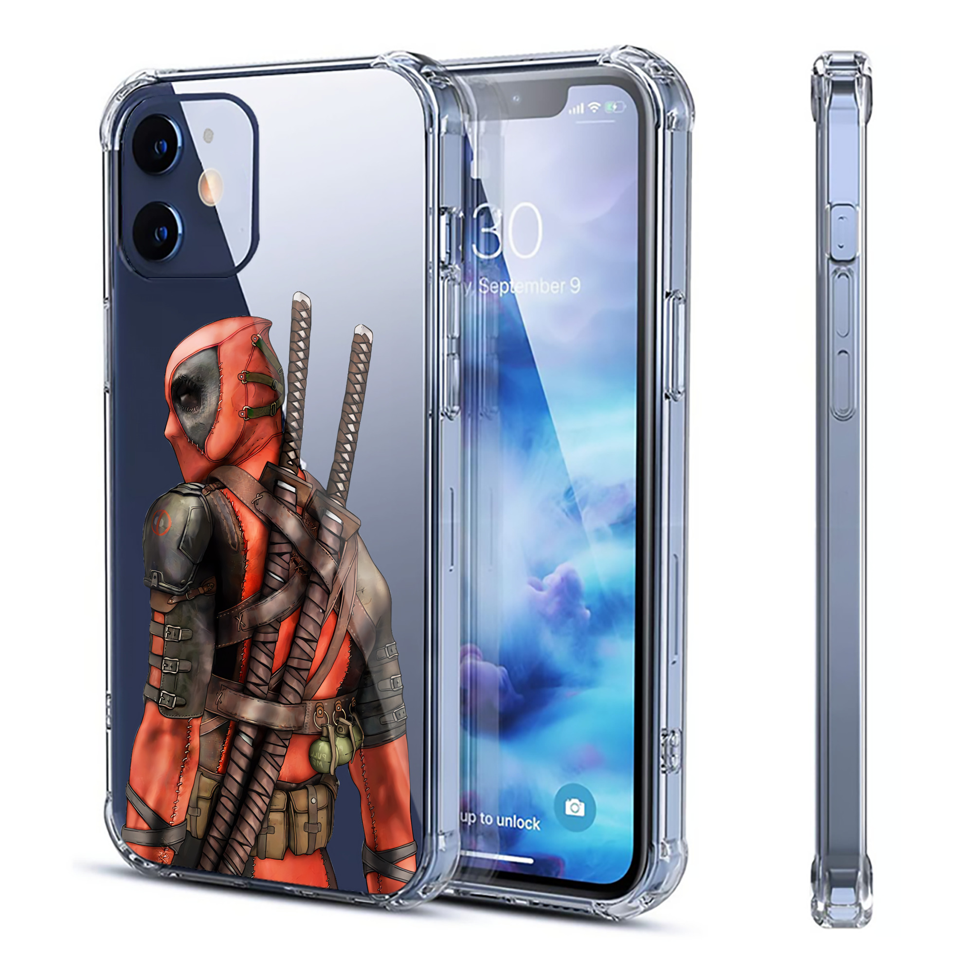 （画像用） Deadpool デッドプール 【iPhone 12シリーズ対応】透明スマホケース（クリアソフトケース）